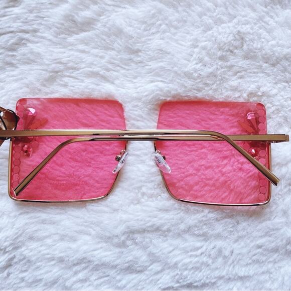Nora Pink Square Sunglasses - Picture 11 of 13